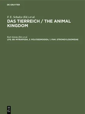 Attems / Wermuth / Mertens | Myriapoda, 3. Polydesmoidea, 1. Fam. Strongylosomidae | E-Book | www.sack.de