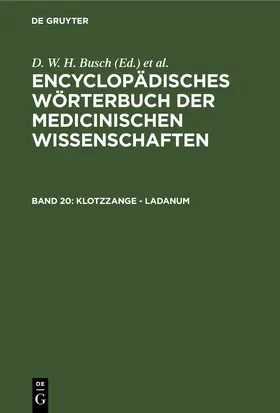 Busch / Gräfe / Hufeland | Klotzzange - Ladanum | E-Book | www.sack.de