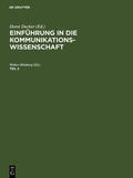 Hömberg |  Einführung in die Kommunikationswissenschaft. Teil 2 | eBook | Sack Fachmedien