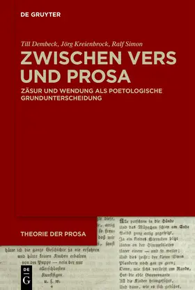 Dembeck / Kreienbrock / Simon |  Zwischen Vers und Prosa | Buch |  Sack Fachmedien