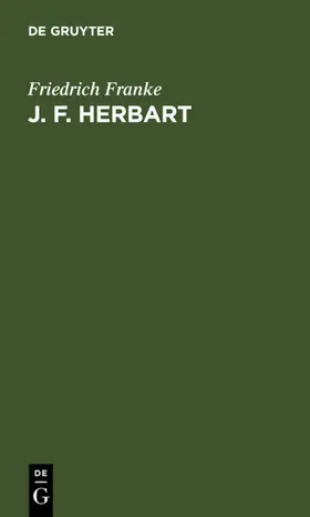 Franke |  J. F. Herbart | eBook | Sack Fachmedien