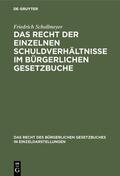 Schollmeyer |  Das Recht der einzelnen Schuldverhältnisse im Bürgerlichen Gesetzbuche | eBook | Sack Fachmedien