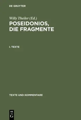 Theiler |  Poseidonios, die Fragmente | eBook | Sack Fachmedien