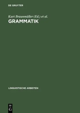 Braunmüller / Kürschner |  Grammatik | eBook | Sack Fachmedien