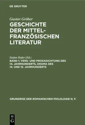 Hofer |  Vers- und Prosadichtung des 14. Jahrhunderts, Drama des 14. und 15. Jahrhunderts | eBook | Sack Fachmedien