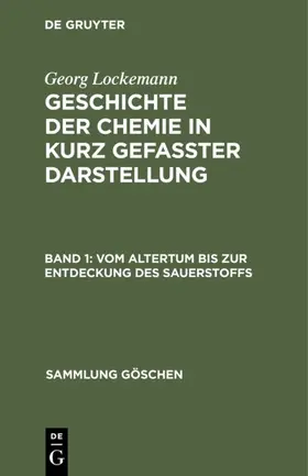 Lockemann | Vom Altertum bis zur Entdeckung des Sauerstoffs | E-Book | sack.de