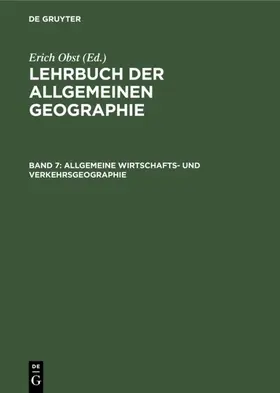 Obst | Allgemeine Wirtschafts- und Verkehrsgeographie | E-Book | www.sack.de