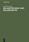 Leitner |  Bilanztechnik und Bilanzkritik | eBook | Sack Fachmedien