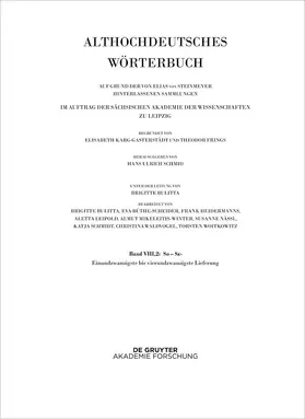 Schmid |  Band VIII,2: So - Sz- 21.-24. Lieferung | Buch |  Sack Fachmedien