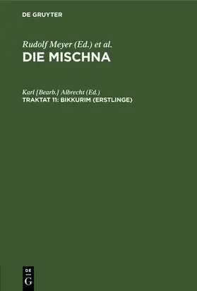 Albrecht |  Bikkurim (Erstlinge) | eBook | Sack Fachmedien