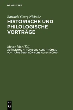 Isler |  Vorträge über römische Alterthümer | eBook | Sack Fachmedien