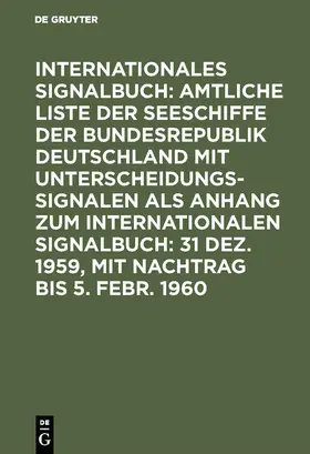 31 Dez. 1959, mit Nachtrag bis 5. Febr. 1960 | E-Book | sack.de
