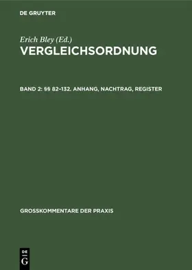 Mohrbutter / Bley |  §§ 82–132. Anhang, Nachtrag, Register | eBook | Sack Fachmedien