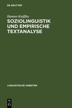 Kniffka | Soziolinguistik und empirische Textanalyse | E-Book | sack.de
