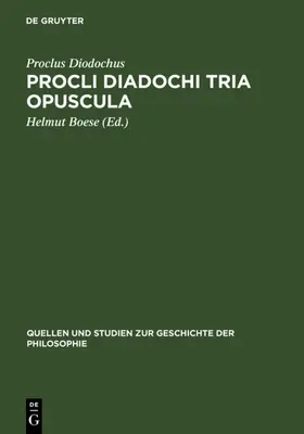 Proclus Diodochus / Boese | Procli Diadochi Tria opuscula | E-Book | sack.de