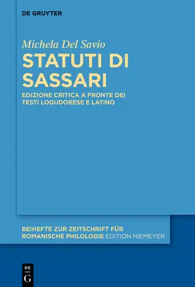 Del Savio |  Statuti di Sassari | Buch |  Sack Fachmedien