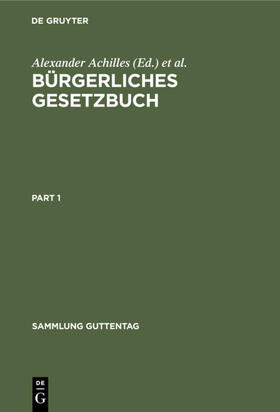Achilles / Greiff / Beitzke | Bürgerliches Gesetzbuch | E-Book | sack.de