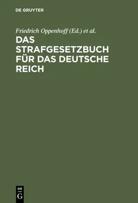 Oppenhoff | Das Strafgesetzbuch für das Deutsche Reich | E-Book | www.sack.de