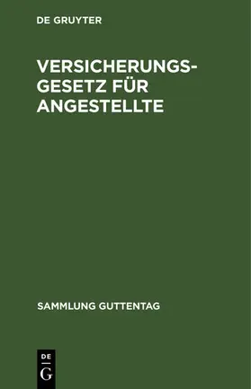 Versicherungsgesetz für Angestellte | E-Book | www.sack.de