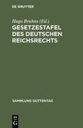 Bruhns |  Gesetzestafel des deutschen Reichsrechts | eBook | Sack Fachmedien