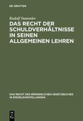 Stammler |  Das Recht der Schuldverhältnisse in seinen allgemeinen Lehren | eBook | Sack Fachmedien