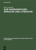 Leumann |  Zur nordarischen Sprache und Literatur | eBook | Sack Fachmedien