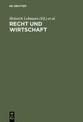 Lehmann / Nipperdey |  Recht und Wirtschaft | eBook | Sack Fachmedien