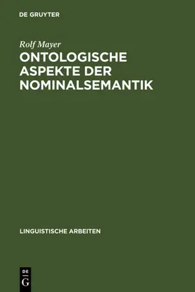 Mayer | Ontologische Aspekte der Nominalsemantik | E-Book | www.sack.de