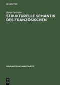 Geckeler |  Strukturelle Semantik des Französischen | eBook | Sack Fachmedien