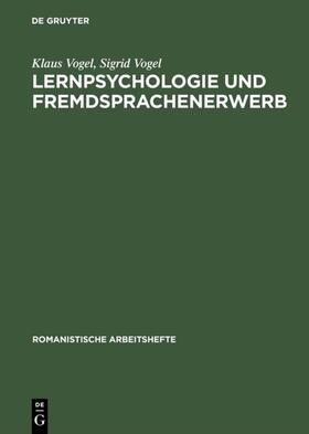 Vogel | Lernpsychologie und Fremdsprachenerwerb | E-Book | sack.de