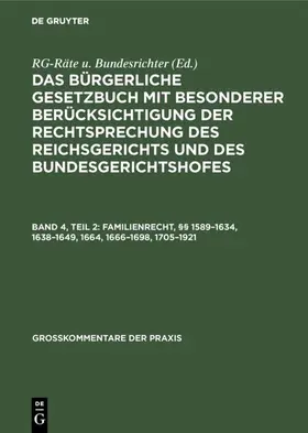 Meyer / Scheffler | Familienrecht, §§ 1589–1634, 1638–1649, 1664, 1666–1698, 1705–1921 | E-Book | sack.de