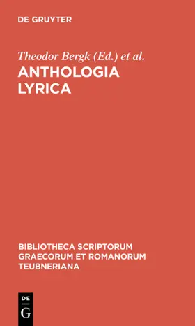 Bergk / Hiller / Crusius | Anthologia lyrica | E-Book | sack.de