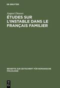 Dauses |  Études sur l'instable dans le français familier | eBook | Sack Fachmedien