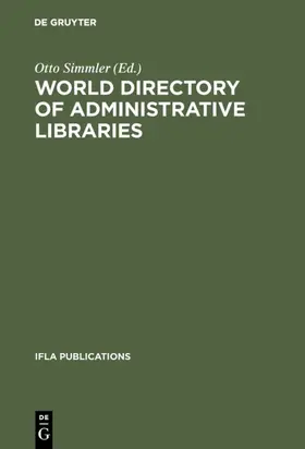 Simmler | World directory of administrative libraries | E-Book | www.sack.de