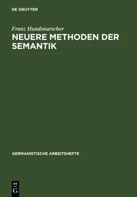 Hundsnurscher | Neuere Methoden der Semantik | E-Book | sack.de