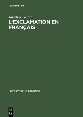 Gérard | L'exclamation en français | E-Book | www.sack.de