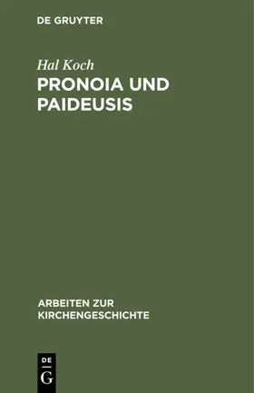 Koch | Pronoia und Paideusis | E-Book | www.sack.de
