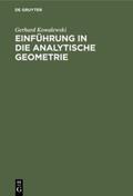 Kowalewski |  Einführung in die analytische Geometrie | eBook | Sack Fachmedien