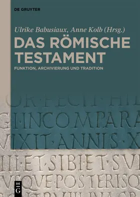 Babusiaux / Kolb |  Das römische Testament | eBook | Sack Fachmedien