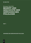 Paul |  Begriff und Geschichte der germanischen Philologie | eBook | Sack Fachmedien
