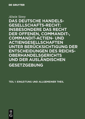 Strey | Einleitung und allgemeiner Theil | E-Book | sack.de