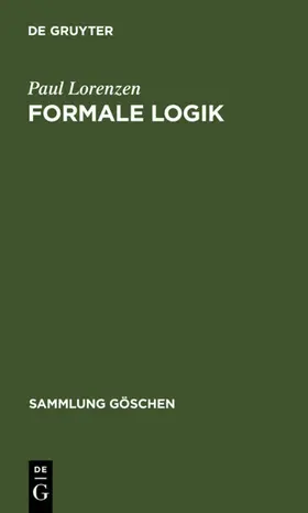 Lorenzen | Formale Logik | E-Book | www.sack.de