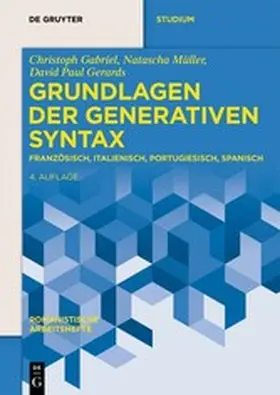 Gabriel / Müller / Fischer |  Grundlagen der generativen Syntax | eBook | Sack Fachmedien