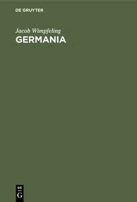 Wimpfeling |  Germania | eBook | Sack Fachmedien