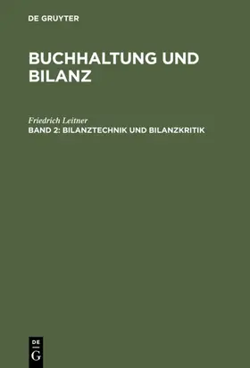 Leitner |  Bilanztechnik und Bilanzkritik | eBook | Sack Fachmedien