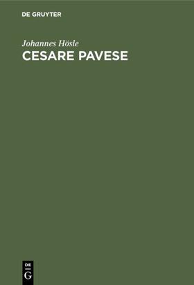 Hösle | Cesare Pavese | E-Book | sack.de