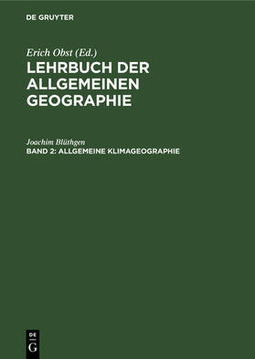 Blüthgen | Allgemeine Klimageographie | E-Book | sack.de