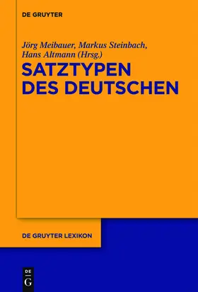 Meibauer / Steinbach / Altmann |  Deutsche Satztypen | Buch |  Sack Fachmedien