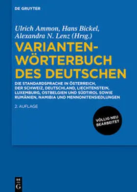 Ammon / Bickel / Lenz |  Variantenwörterbuch des Deutschen | Buch |  Sack Fachmedien