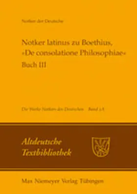 Tax |  Notker latinus zu Boethius, »De consolatione Philosophiae« | Buch |  Sack Fachmedien